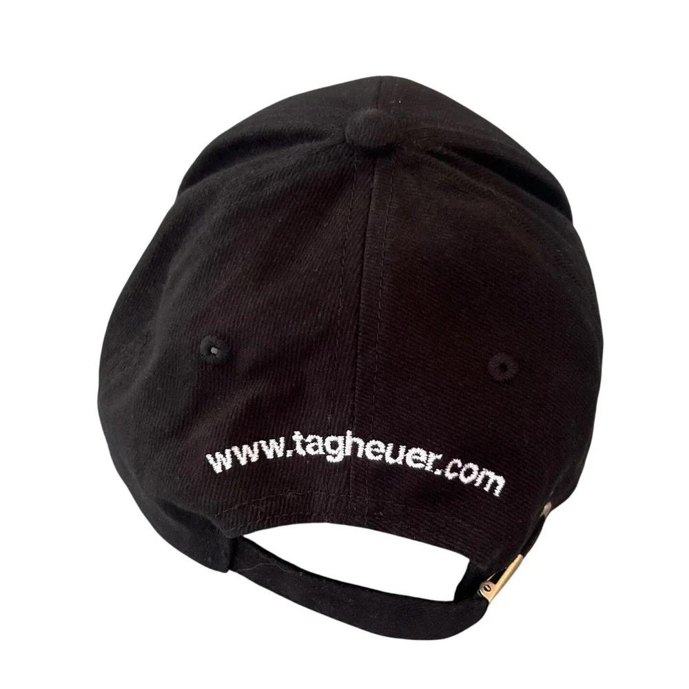 TAG Heuer Black Baseball Cap Embroidered Logo Adjustable Racing Hat